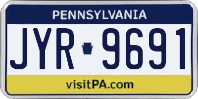 PA license plate JYR9691