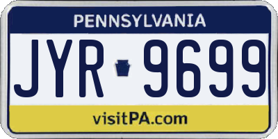 PA license plate JYR9699