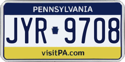PA license plate JYR9708