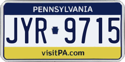 PA license plate JYR9715