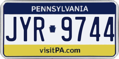 PA license plate JYR9744