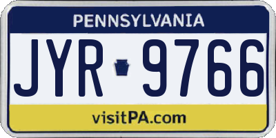 PA license plate JYR9766
