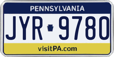 PA license plate JYR9780