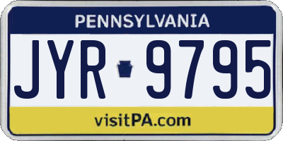PA license plate JYR9795