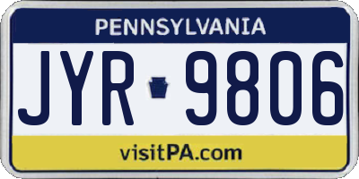 PA license plate JYR9806