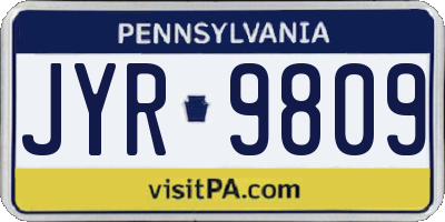 PA license plate JYR9809