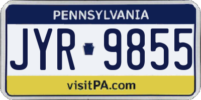 PA license plate JYR9855