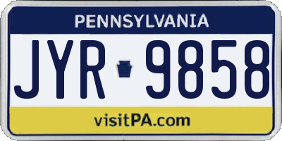 PA license plate JYR9858