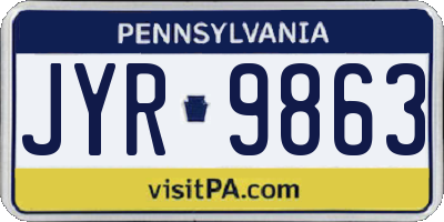 PA license plate JYR9863