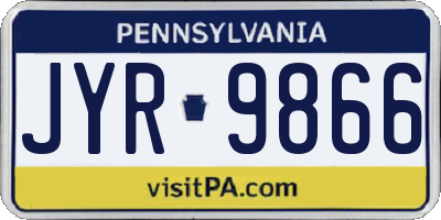 PA license plate JYR9866