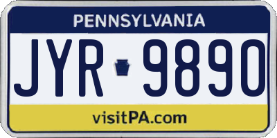 PA license plate JYR9890