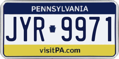 PA license plate JYR9971