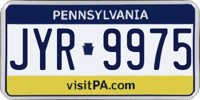 PA license plate JYR9975