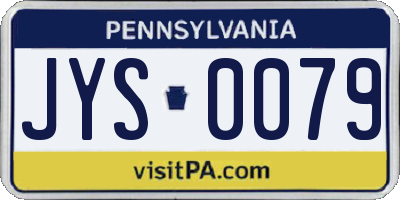 PA license plate JYS0079