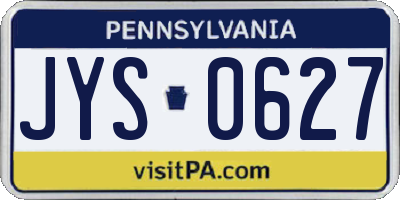 PA license plate JYS0627