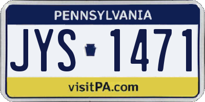 PA license plate JYS1471