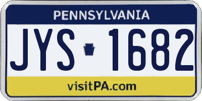 PA license plate JYS1682