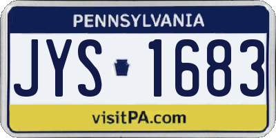 PA license plate JYS1683