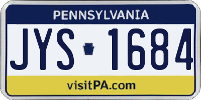 PA license plate JYS1684