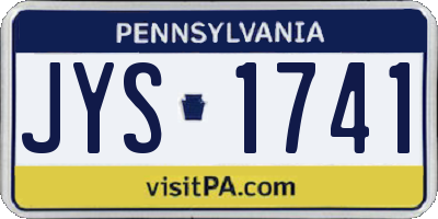 PA license plate JYS1741
