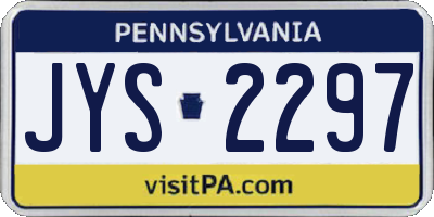 PA license plate JYS2297