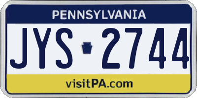 PA license plate JYS2744
