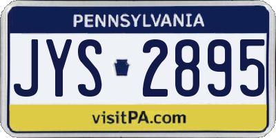 PA license plate JYS2895