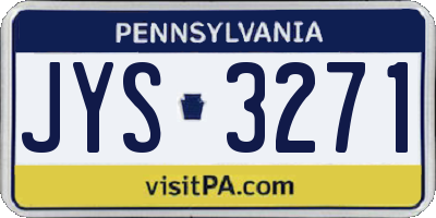 PA license plate JYS3271