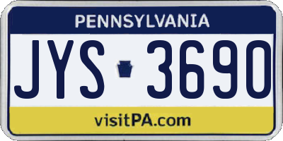 PA license plate JYS3690