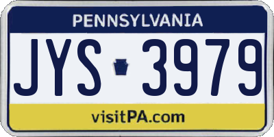 PA license plate JYS3979