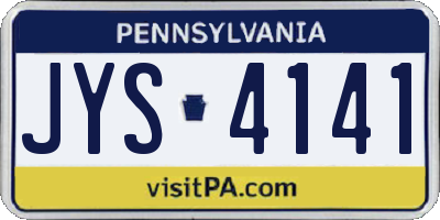 PA license plate JYS4141