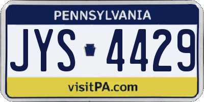PA license plate JYS4429