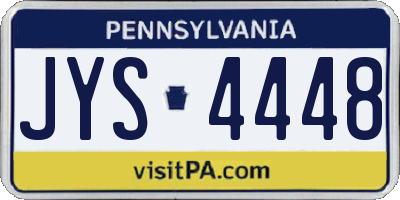PA license plate JYS4448