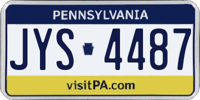 PA license plate JYS4487