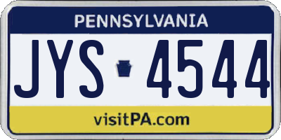 PA license plate JYS4544
