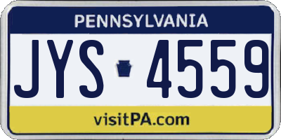 PA license plate JYS4559