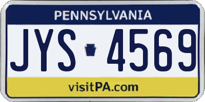 PA license plate JYS4569