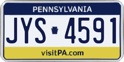 PA license plate JYS4591