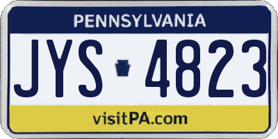 PA license plate JYS4823
