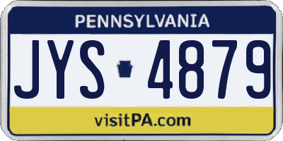 PA license plate JYS4879