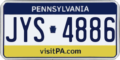 PA license plate JYS4886