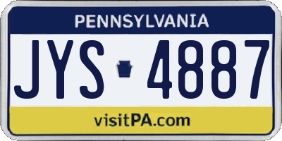 PA license plate JYS4887