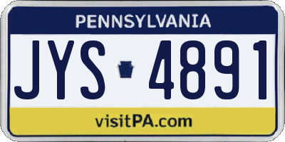 PA license plate JYS4891