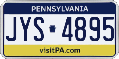PA license plate JYS4895