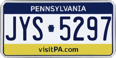 PA license plate JYS5297