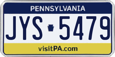 PA license plate JYS5479