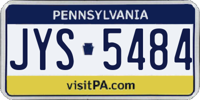 PA license plate JYS5484