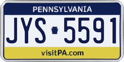 PA license plate JYS5591