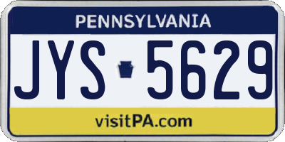 PA license plate JYS5629