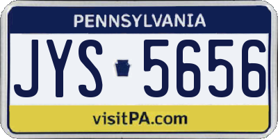 PA license plate JYS5656